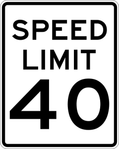 Speed limit sign