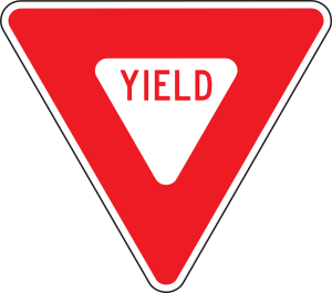 Yield sign