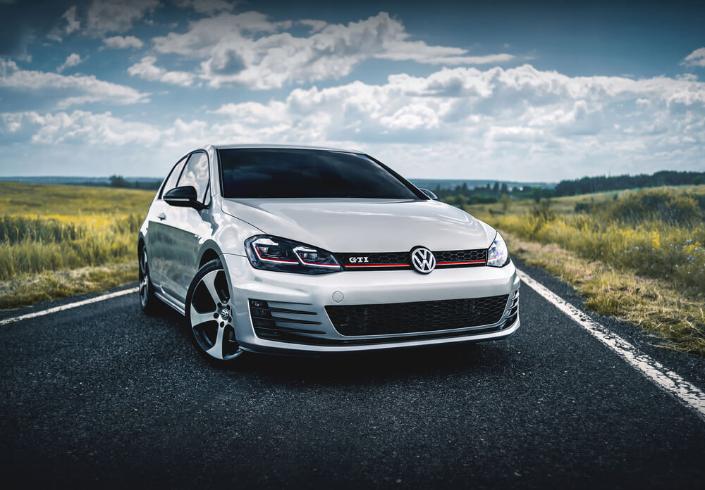 Silver Volkswagen Golf feminine car