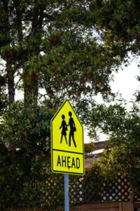 School ahead sign