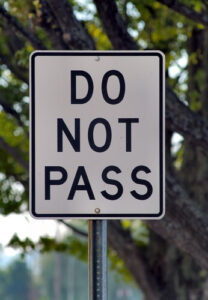 do not pass sign