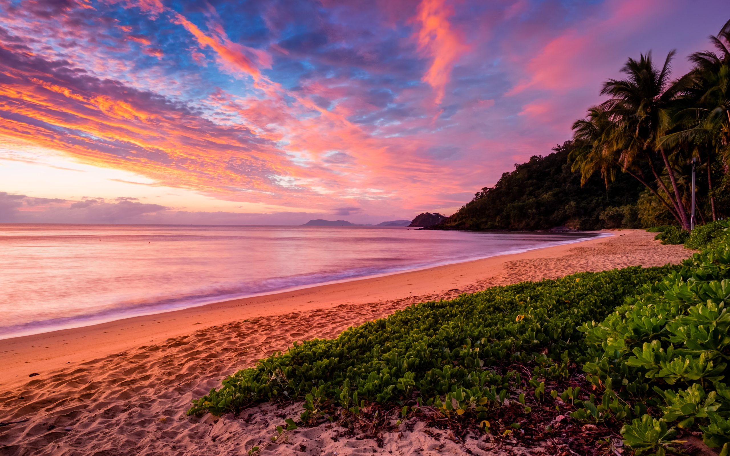 Sunrise sky Trinity Beach Cairns Australia